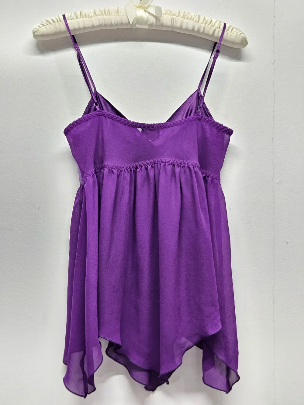 Fredericks of Hollywood Babydoll Cami Top Size S Purple Fairy Romantic Coquette - Picture 8 of 10